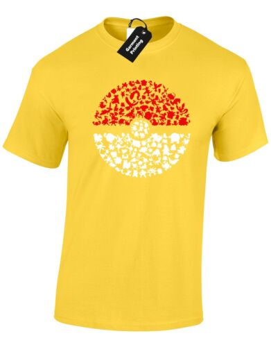 Gotta catch em all pokeball hommes t shirt pokemon inspiré pikachu valor mystic