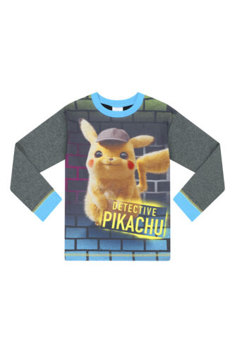 Detective Pikachu Pokemon Long Pyjamas 6 to 12 Years PJ Game Movie Boys