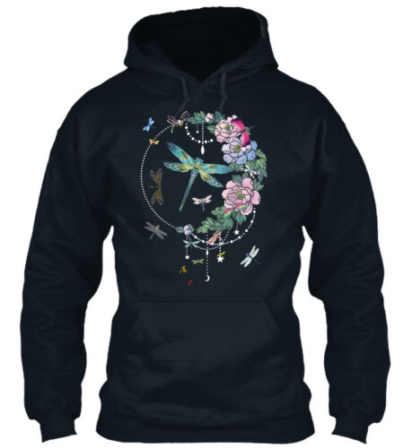 TRENDY DRAGONFLY Floral Lune Standard College Sweat à capuche Standard College Sweat à capuche