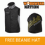 FREE BEANIE HAT Snickers 4528 Black Craftsmen/'s Winter Work Bodywarmer Gilet