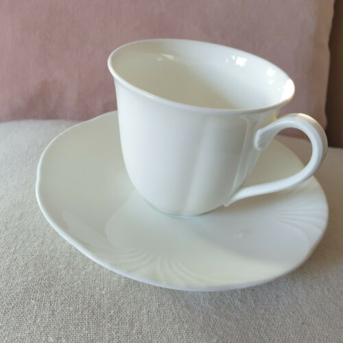 V/&b Arco White Coffee Cup with Saucer very good Villeroy /& Boch More