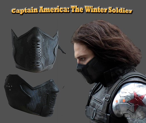 Captain America 2 Winter Soldier Mask Latex Cosplay James Buchanan Bucky Barnes