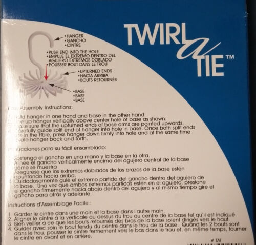 Mens Twirl a Tie Closet Rail Organizer Clothing Holder Hanger Spins 360 Degrees
