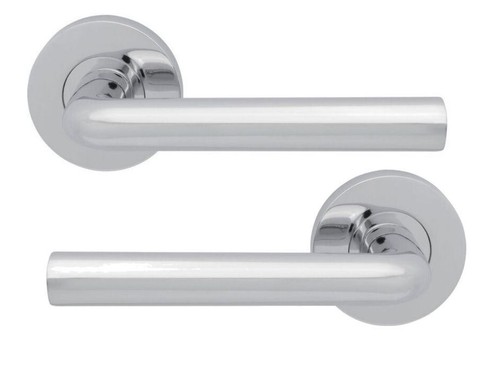 JIGTECH Quick Fit System RIVA Lever on Rose Door Handles Chrome Satin WC Sets