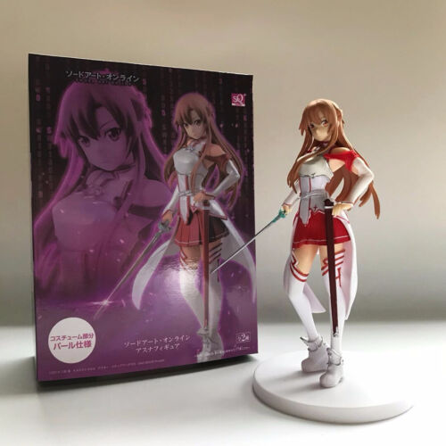 Anime Sword Art Online SAO Yuuki Asuna Stand PVC Figure New Loose 18cm White 