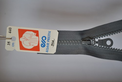 fermeture éclair 65cm séparable Z54 gris moyen 440 maille plastique moulée