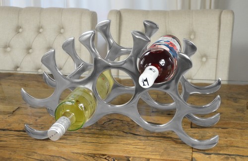 Weinregale Weinregal Flaschenregal Regal Flasche Aluminium Silber Luxus 48 Cm Mobel Wohnen Hsdsonline Com