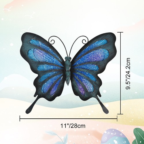 Butterfly Wall Art Metal Gecko Wall Decoration Outdoor for Garden Decoration