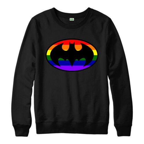 Batman Logo Jumper LGBT Gay Lesbian Pride DC Comics Superhero Unisex Adult Top