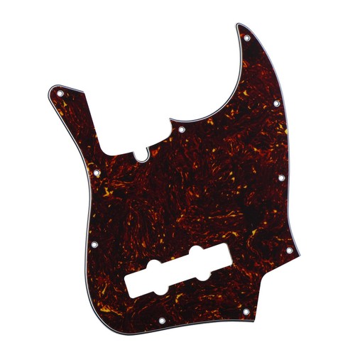 Neu 4-saiten Fd Jazz Bass Schlagbrett Schlagbrett Braun Schildpatt 4ply