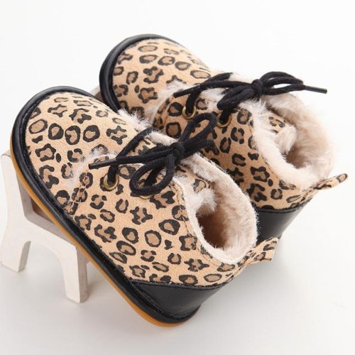 Newborn Baby Toddler Boy Girl Snow Boots Winter Warm Fur Crib Shoes Prewalker UK