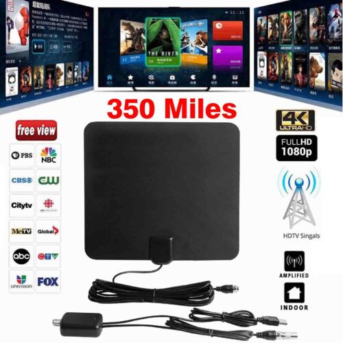 350 Miles 2019 Latest Indoor Digital TV HDTV Antenna UHF// VHF//1080p 4K UHF