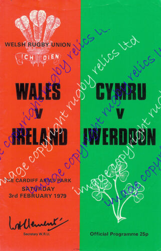 WALES v IRELAND 1955-2001 WELSH & IRISH RUGBY PROGRAMMES ***CHEAPEST ON *** 