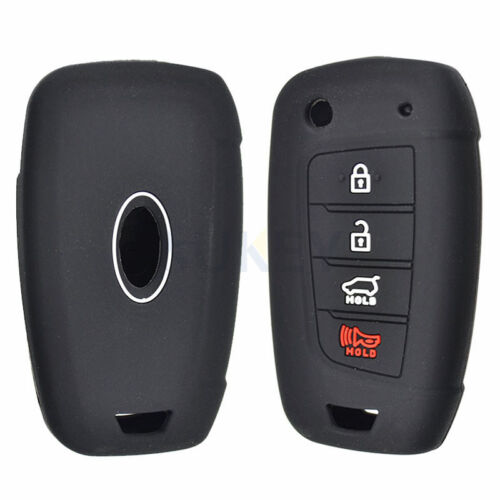 For Hyundai Kona 4 Button Silicone Remote Flip Car Key Case Fob Cover Protector