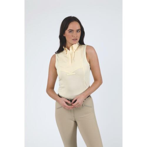 Shires Aubrion Sleeveless Competition Tie Shirt in Yellow 