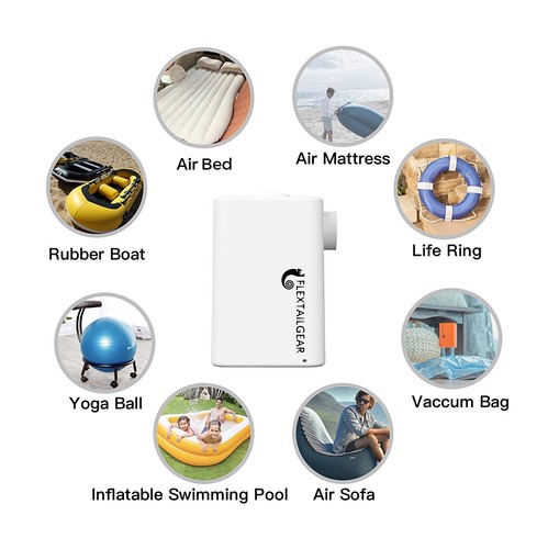 Portable Air Pump with 3600mAH Battery USB Rechargeable lightweight Air Pump