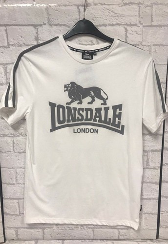 Pull Homme Blanc Lonsdale T-shirt en coton tailles XS /& M