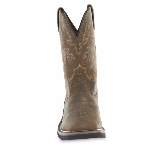 Wolverine Leather Wellington Ranch Farm work boot Steel toe Slip Resistant wv