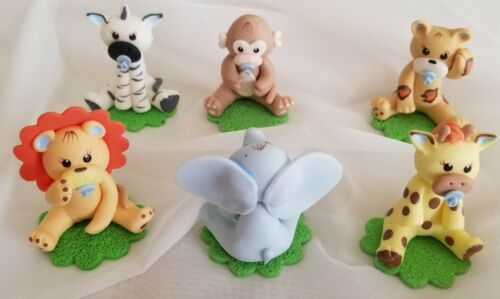 Safari Cake Topper Bebé Animal Para Decoración De Pasteles selva Bebé Ducha Decoración De Cumpleaños 