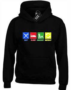 COL EAT SLEEP CRICKET HOODY HOODIE FUNNY PLAYER BATSMAN BOWLER ENGLAND GIFT