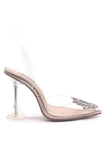 CAPE ROBBIN Glassy Pop Fancy Heel Pointed Toe Clear Transparent Dress Pumps