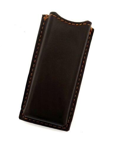CARDINI Dark Brown Leather Single Magazine Carrier for 45 SINGLE STACK 1911