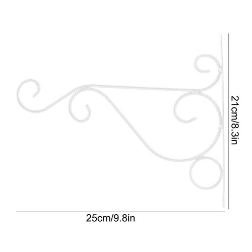 Iron Wall Hanging Flower Plant Pot Bracket Hook Shelf For Garden Planters Pots
