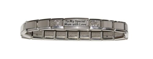 To my Special Mum with Love .. 9mm Italian charm bracelet Mother/'s day gift