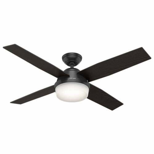 Hunter 52  Dempsey Outdoor Ceiling Fan With LED Light Kit And Handheld Remote 