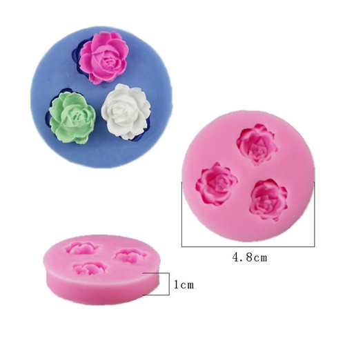 3D rose flower silicone fondant mold cake decor chocolate sugarcraft baking~mold