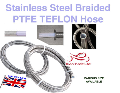 6,8,10,12 MM Stainless Steel Braided Hose PTFE TEFLON Braid Fuel Line patrol 