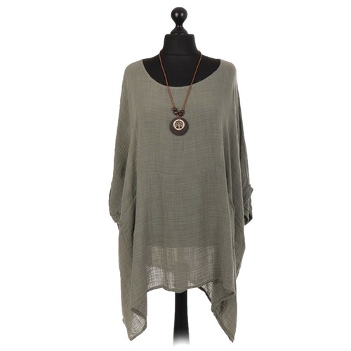 Ladies Italian Plus Size Cotton Quirky Top Womens Lagenlook Tunic Dress Shirt