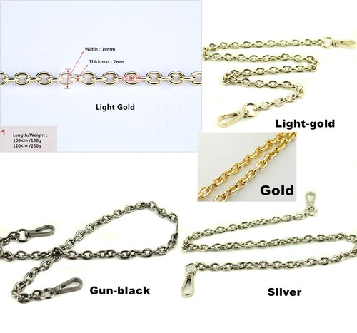PURSE SHOULDER CROSSBODY CHAIN STRAP DIY METAL REPLACEMENT HANDLE BAG HANDBAG