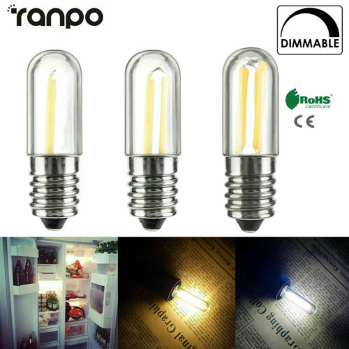 Dimmable E14 E12 1W 2W 4W Mini LED Fridge Freezer Filament Light COB Bulbs Lamp 