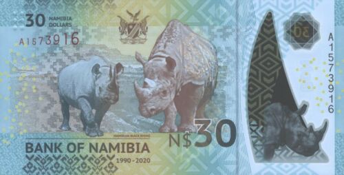 Namibia 30 Namibian Dollars 2020 Perfect UNC "Commemorative" NEW  POLYMER 
