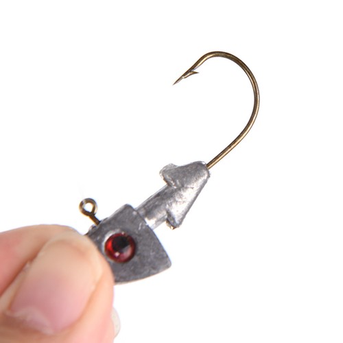 5x jig haken 4//6//8//10//12g gewicht angelhaken fischkopf kleben auge angelhakenBCD