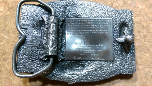 Railroad Train Pewter Belt Buckle 1983 Limited Edition North Dakota
