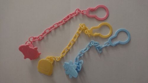 Pink Baby Dummy Pacifier Soother Chain Clip Buckle Holder Pacifier Chain