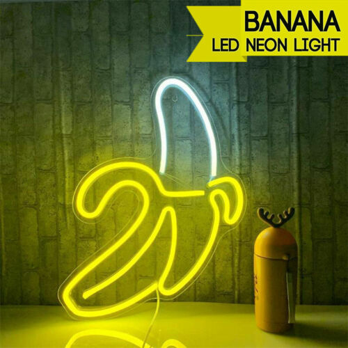 Banana LED Neon Sign Light Bar Pub Bedroom Wall Art Decor Party Birthday Gift
