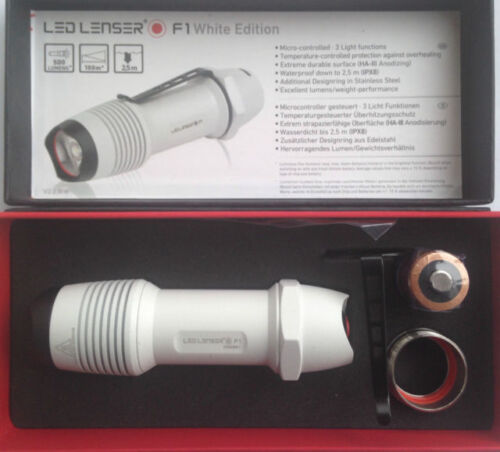 DEL Lenser f1 Blanc 500 LM-Boite Cadeau