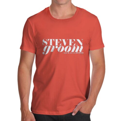 Twisted Envy Men/'s Personalised Groom T-Shirt