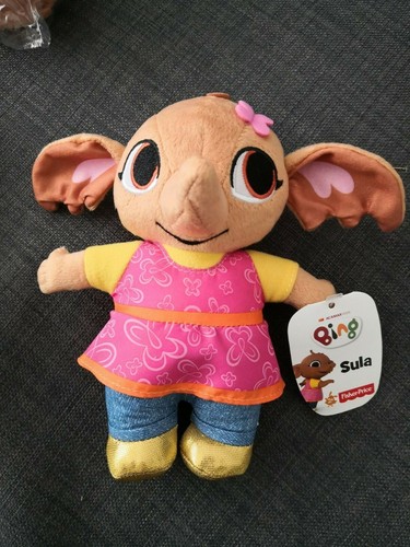 Cbeebies Bing Bunny SULA 8/" Soft Plush Toy Fisher Price Mattel Original 2014 NEUF