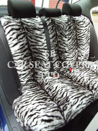 Sitzbezüge I silber tiger kunst Komplettset passend für Fiat Panda Auto