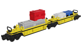 LEGO Trains 9V 10170: TTX Intermodal Double-Stack Car 4X8 Container Cargo Train