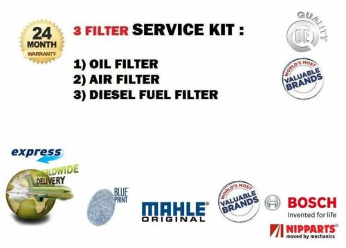 3 FOR MAZDA 6 2.0 DT 2002-2005 OIL AIR FUEL FILTERS KIT *OE QUALITY*
