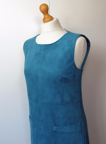 Shift DRESS ~ Asst Sizes ~ TURQUOISE M/&S INDIGO Faux SUEDE Tunic