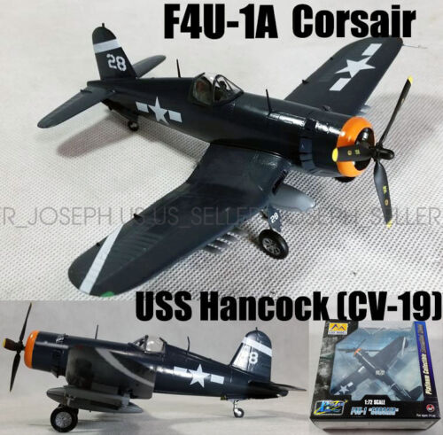 WWII F4U-1A Corsair MK II USS Hancock aircraft 1//72 plane no diecast Easy model