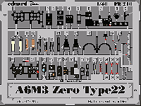 Eduard 1//48 A6M3 Zero Type 22 Etch Pour Hasegawa # FE218