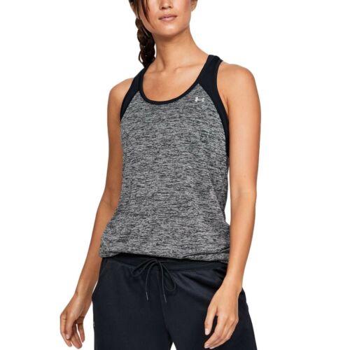Ladies Womens Gym Fitness Grey Purple New Under Armour Vest Tank Top T-Shirt
