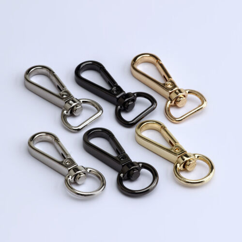 100X Bag Clasps Lobster Swivel Trigger Clips Snap Hook Leathercraft Accessories 